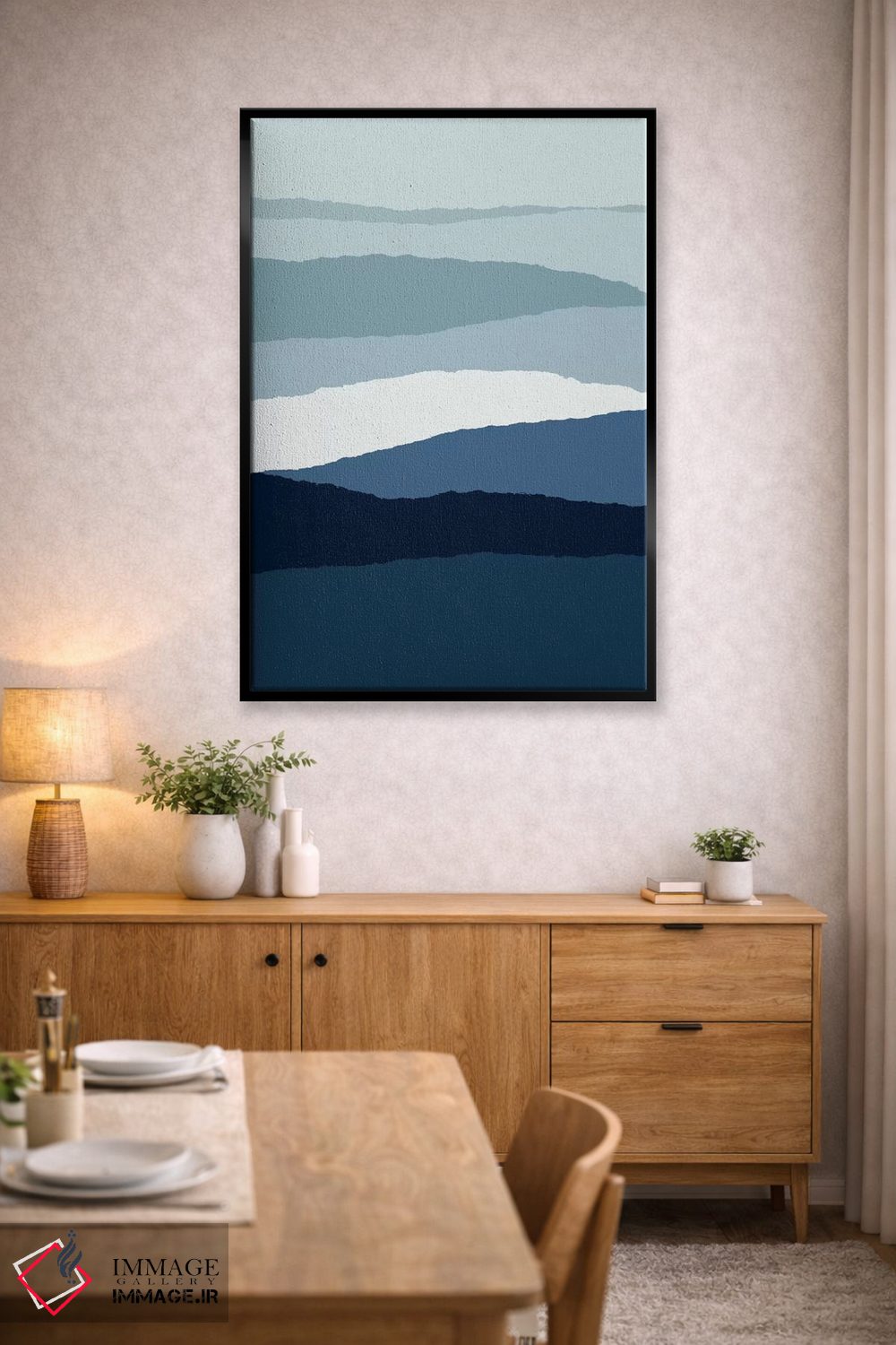 تابلو مینیمال انتزاعی آبی ۲ اثر اورارا استودیو - D6B
