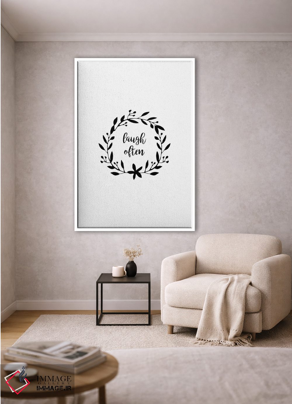 تابلو مینیمال زیاد بخند اثر اورارا استودیو - D1W