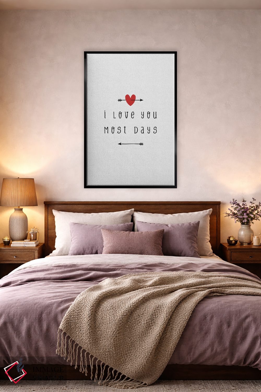 تابلو مینیمال بیشتر روزها دوستت دارم اثر اورارا استودیو - D3B