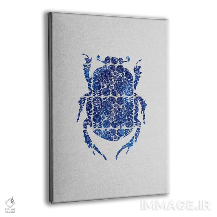 تابلو مدرن سوسک آبی ۱ اثر اورارا استودیو - نمای پرسپکتیو محصول