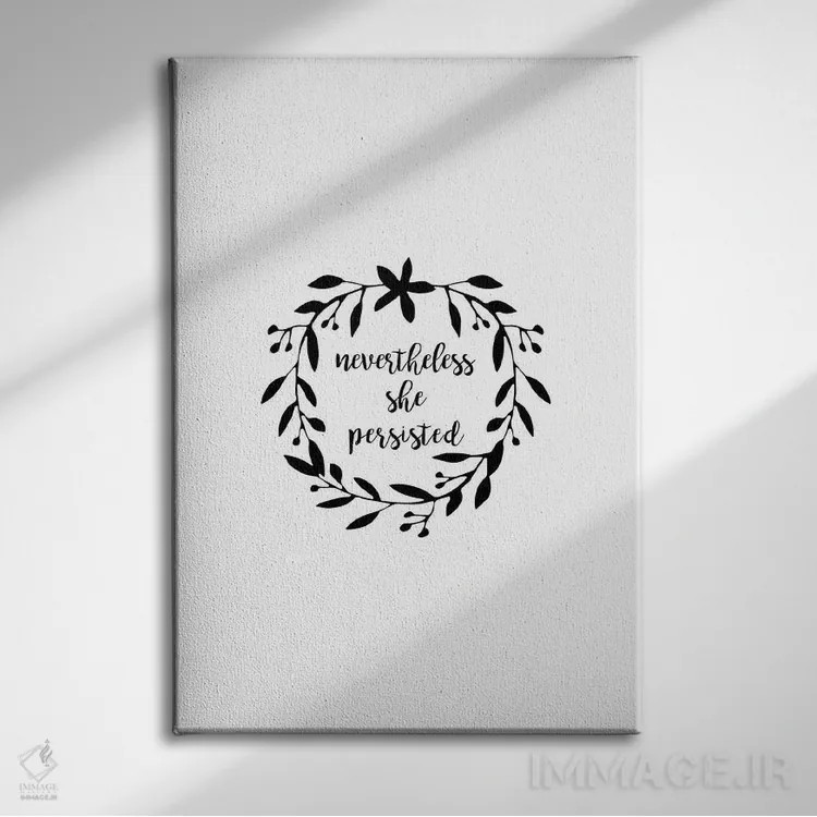 تابلو مینیمال با این حال او ادامه داد اثر اورارا استودیو - نمای روبهرو روی دیوار