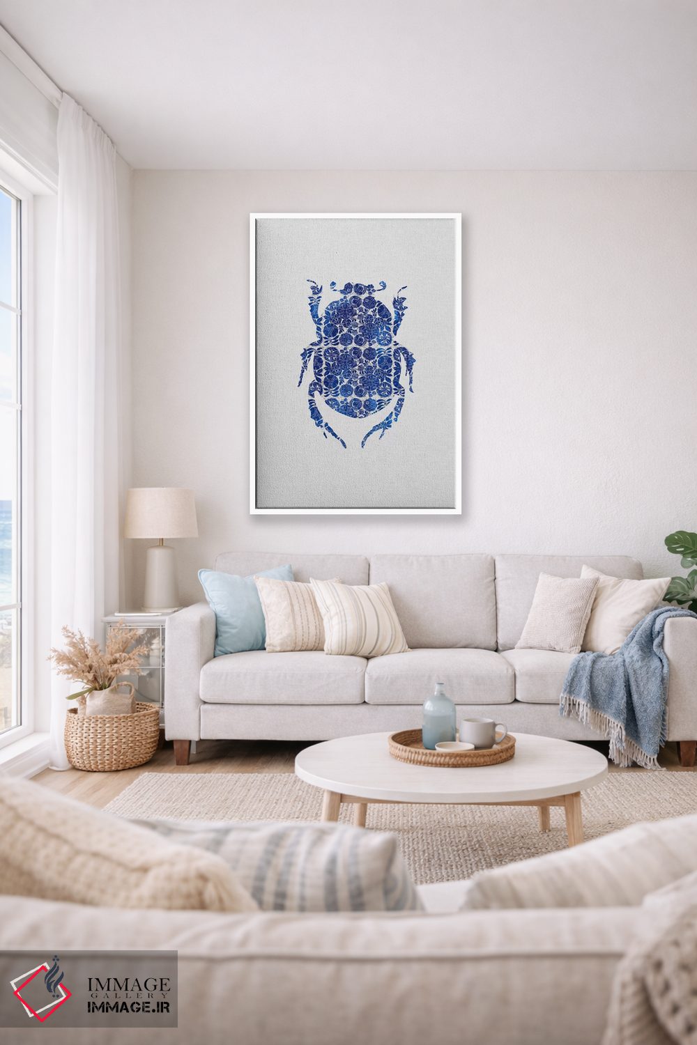 تابلو مدرن سوسک آبی ۱ اثر اورارا استودیو - D1W