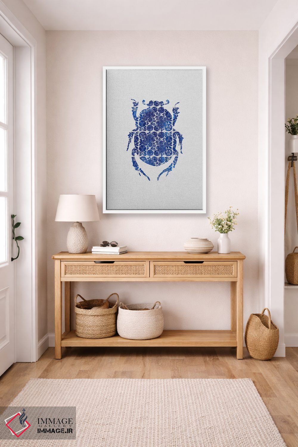 تابلو مدرن سوسک آبی ۱ اثر اورارا استودیو - D5W