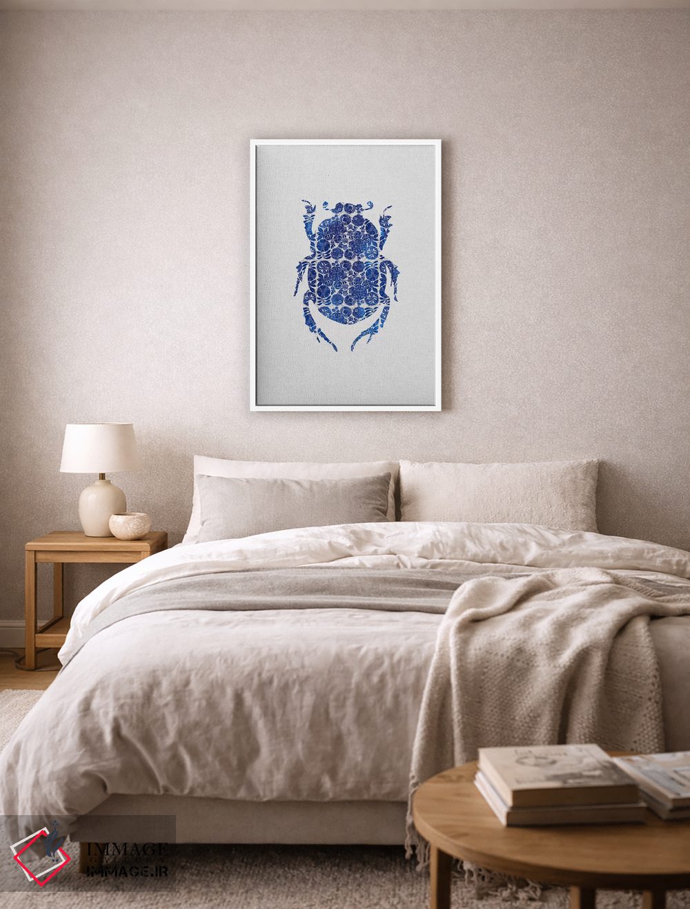 تابلو مدرن سوسک آبی ۱ اثر اورارا استودیو - D6W