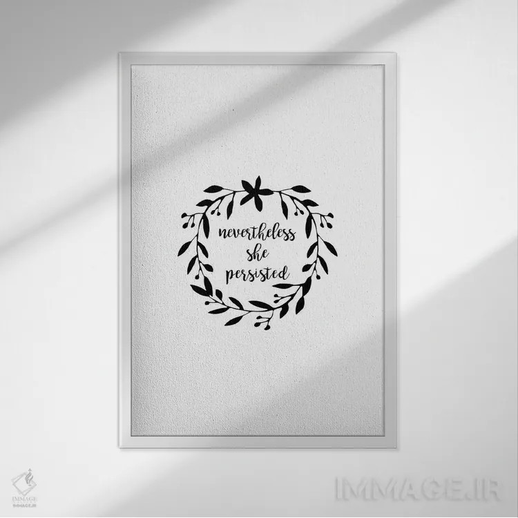 تابلو مینیمال با این حال او ادامه داد اثر اورارا استودیو - نمای قابدار سفید