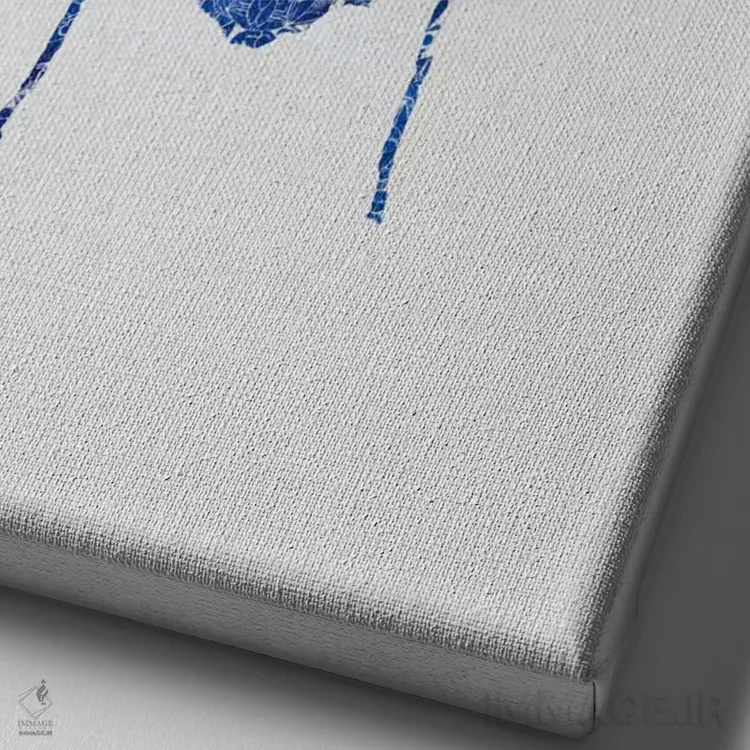 تابلو مدرن سوسک آبی ۲ اثر اورارا استودیو - نمای نزدیک بافت بوم