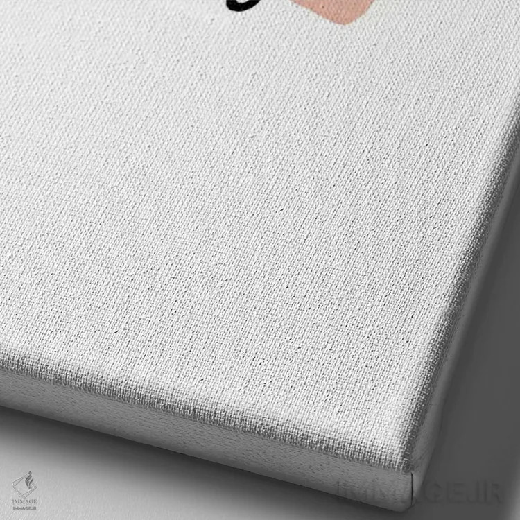 تابلو مینیمال برخیز و بدرخش اثر اورارا استودیو - نمای نزدیک بافت بوم