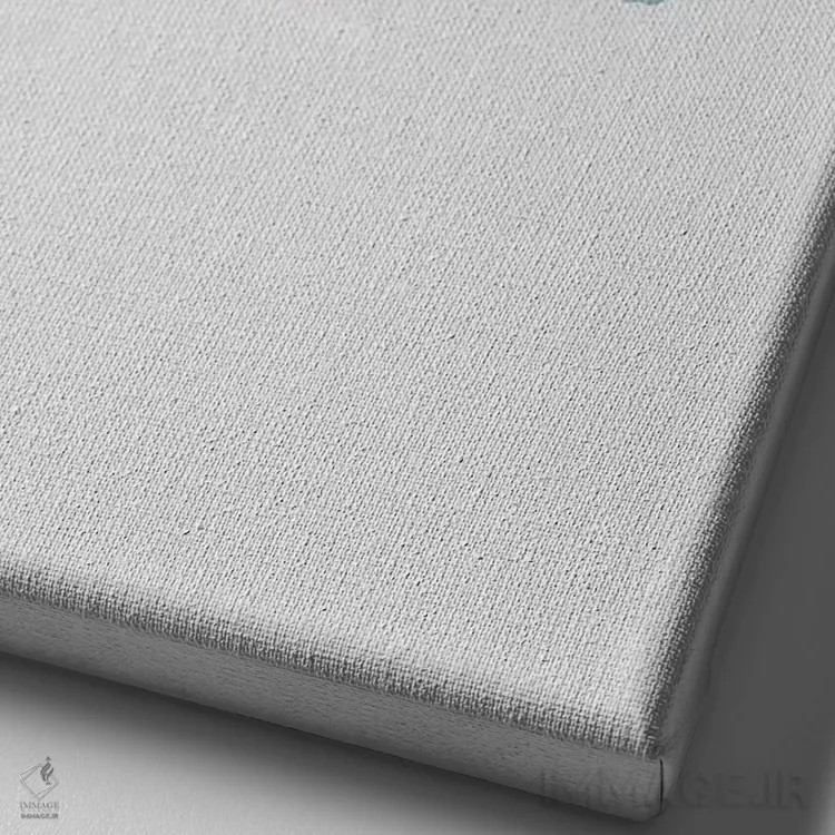 تابلو مینیمال اسب آبی پاستلی اثر اورارا استودیو - نمای نزدیک بافت بوم