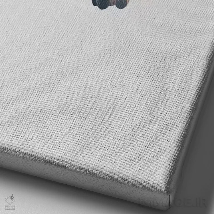 تابلو مینیمال مرغ مگس خوار پاستلی ۲ اثر اورارا استودیو - نمای نزدیک بافت بوم