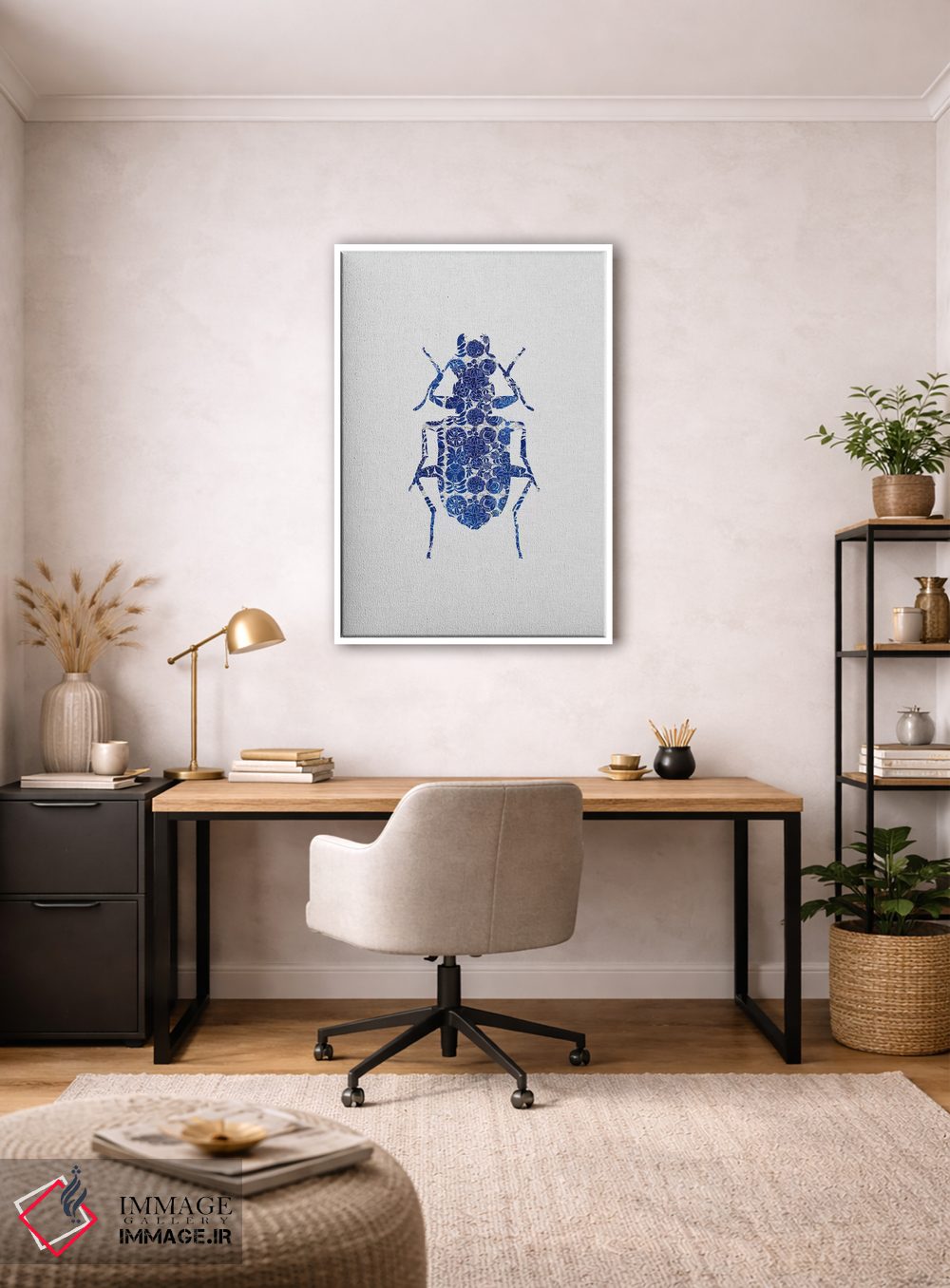 تابلو مدرن سوسک آبی ۲ اثر اورارا استودیو - D2W