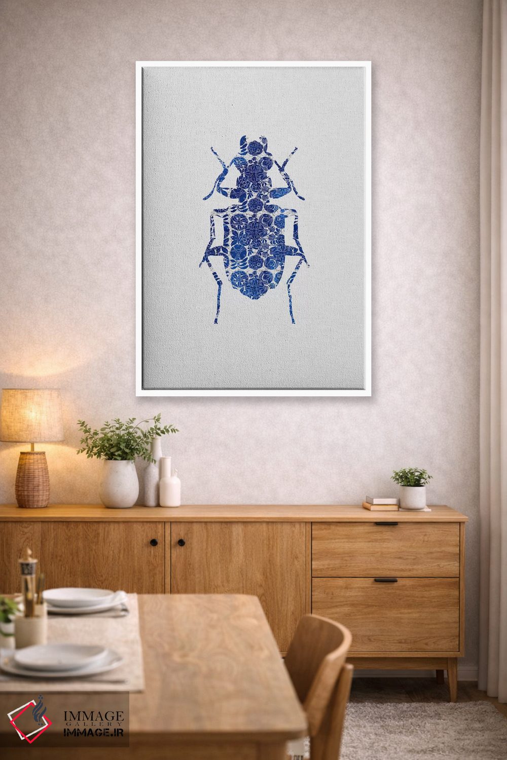 تابلو مدرن سوسک آبی ۲ اثر اورارا استودیو - D3W