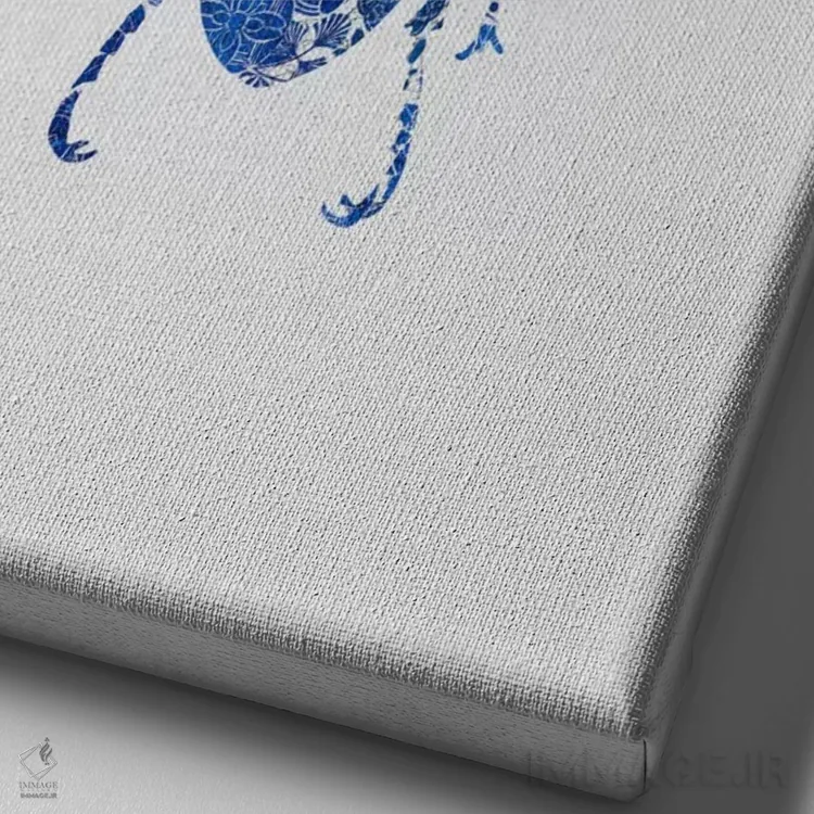 تابلو مدرن سوسک آبی ۳ اثر اورارا استودیو - نمای نزدیک بافت بوم