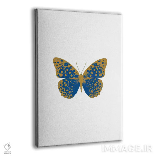 تابلو مدرن پروانه آبی اثر اورارا استودیو - نمای پرسپکتیو محصول