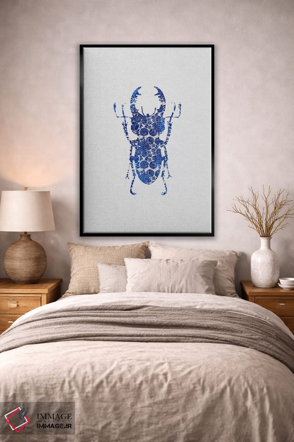 تابلو مدرن سوسک آبی ۳ اثر اورارا استودیو - D2B