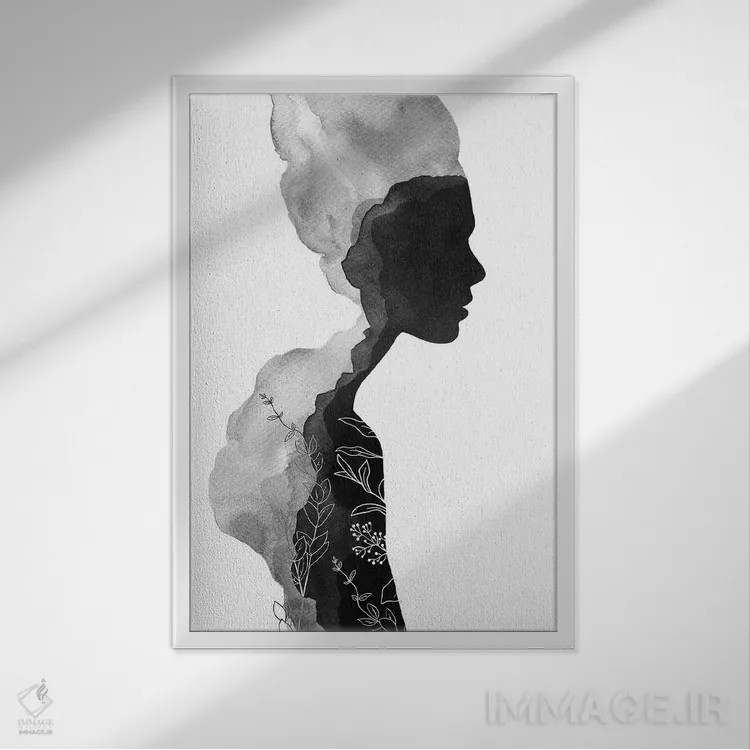 تابلو دکوراتیو او اثر اورارا استودیو - نمای قابدار سفید