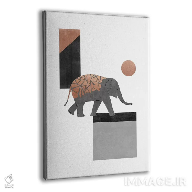 تابلو دکوراتیو فسیفه فیل ۱ اثر اورارا استودیو - نمای پرسپکتیو محصول