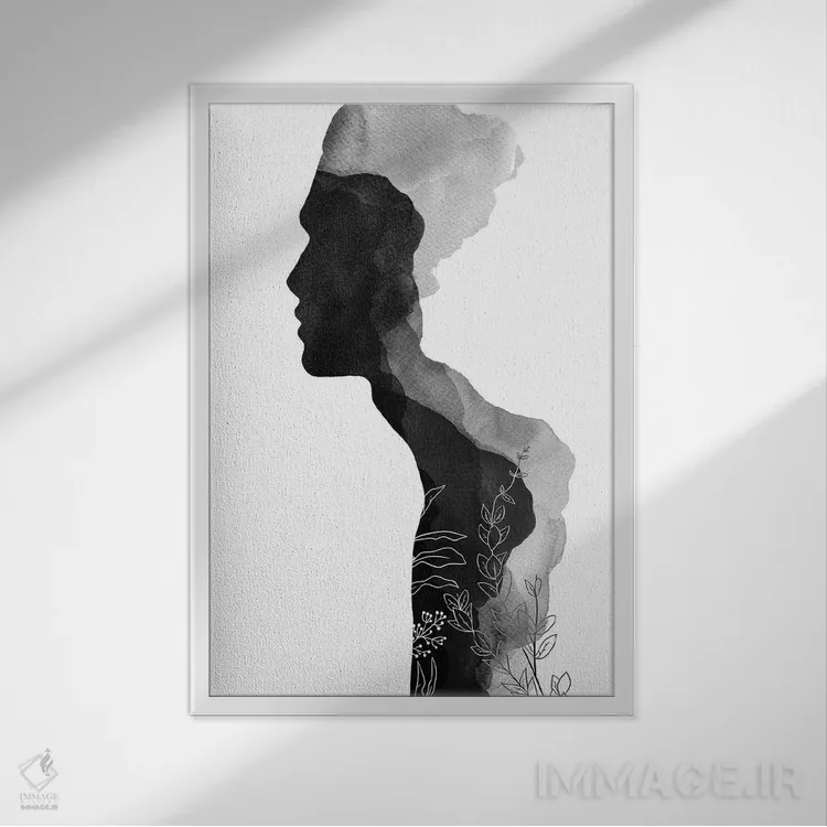 تابلو دکوراتیو او اثر اورارا استودیو - نمای قابدار سفید