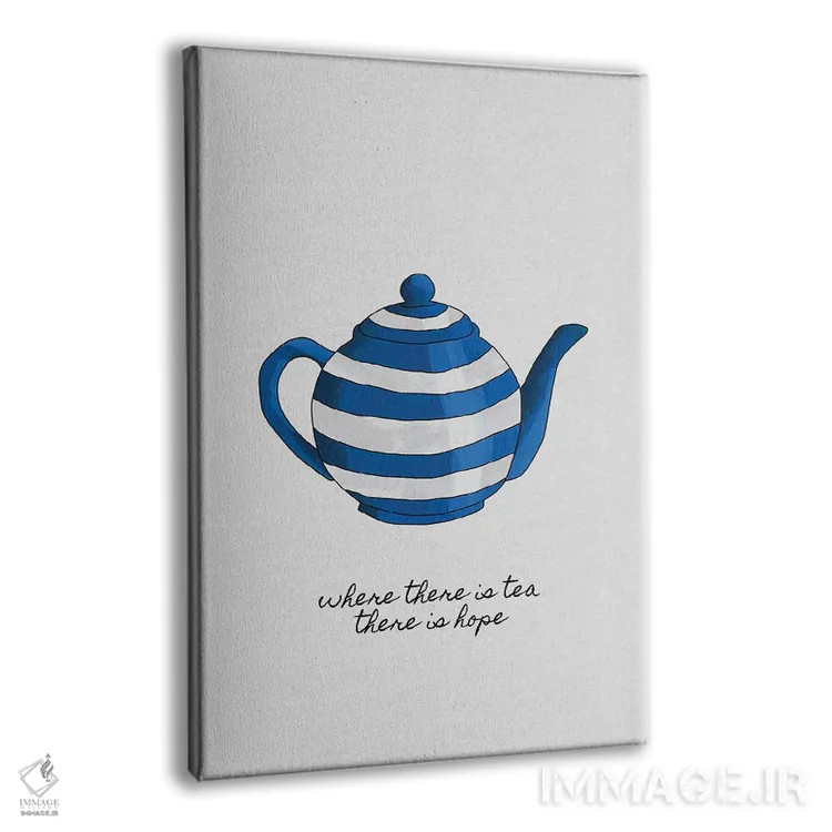 تابلو مینیمال جایی که چای هست، امید هم هست اثر اورارا استودیو - نمای پرسپکتیو محصول