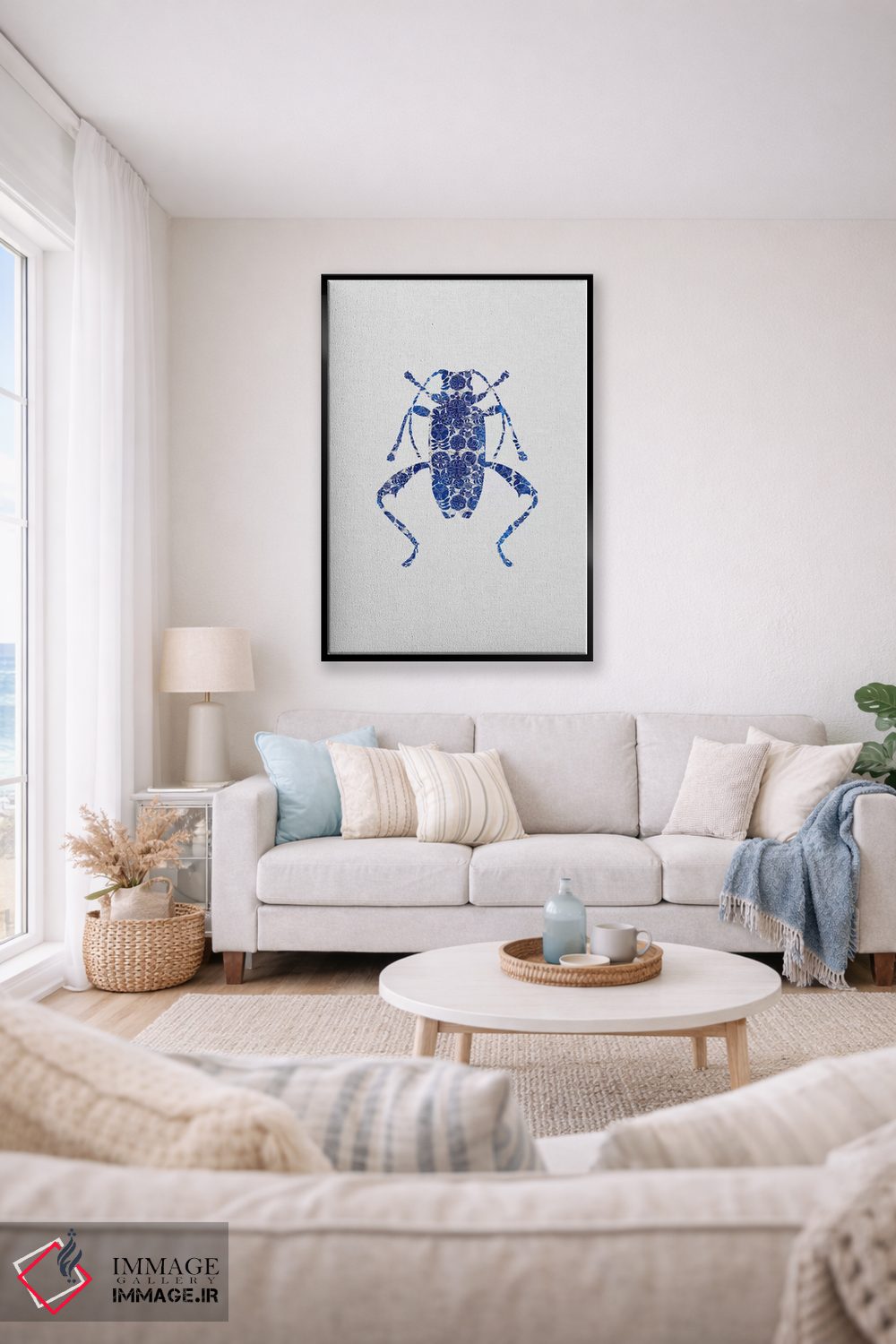 تابلو مدرن سوسک آبی ۴ اثر اورارا استودیو - D2B