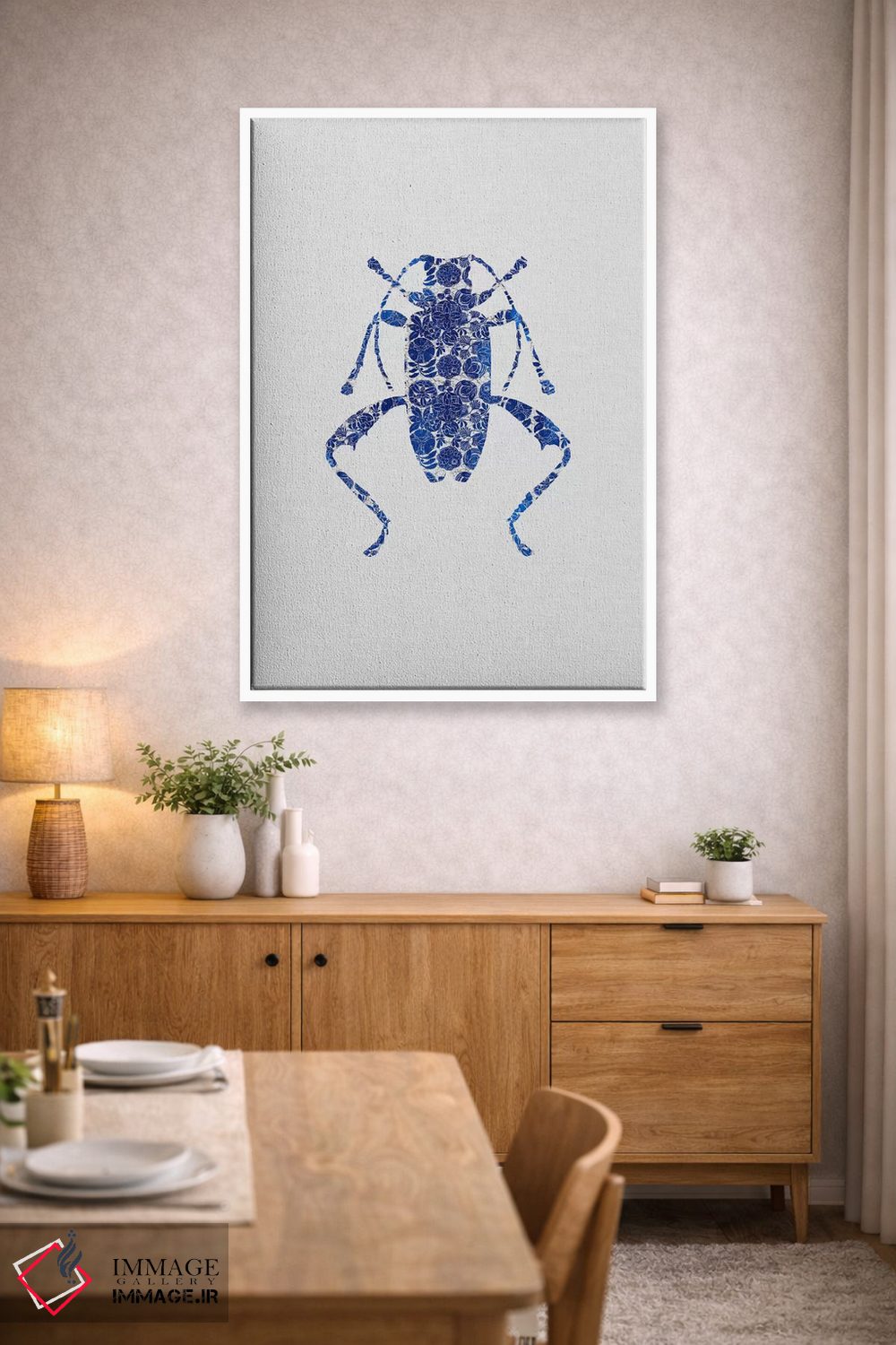 تابلو مدرن سوسک آبی ۴ اثر اورارا استودیو - D4W