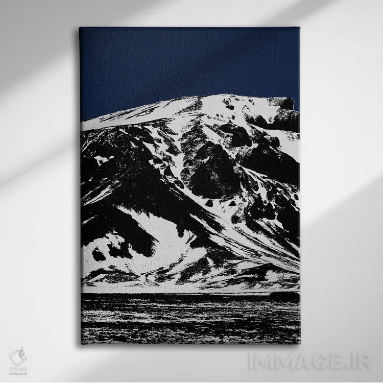 تابلو مدرن کوه آبی ۱ اثر اورارا استودیو - نمای روبهرو روی دیوار