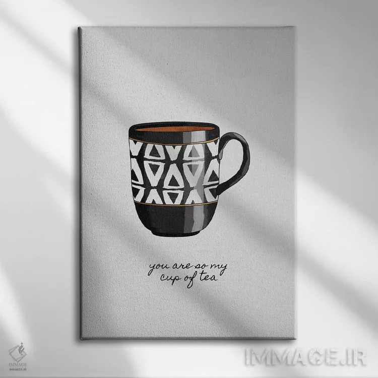 تابلو مینیمال کاملا سلیقه ام هستی اثر اورارا استودیو - نمای روبهرو روی دیوار