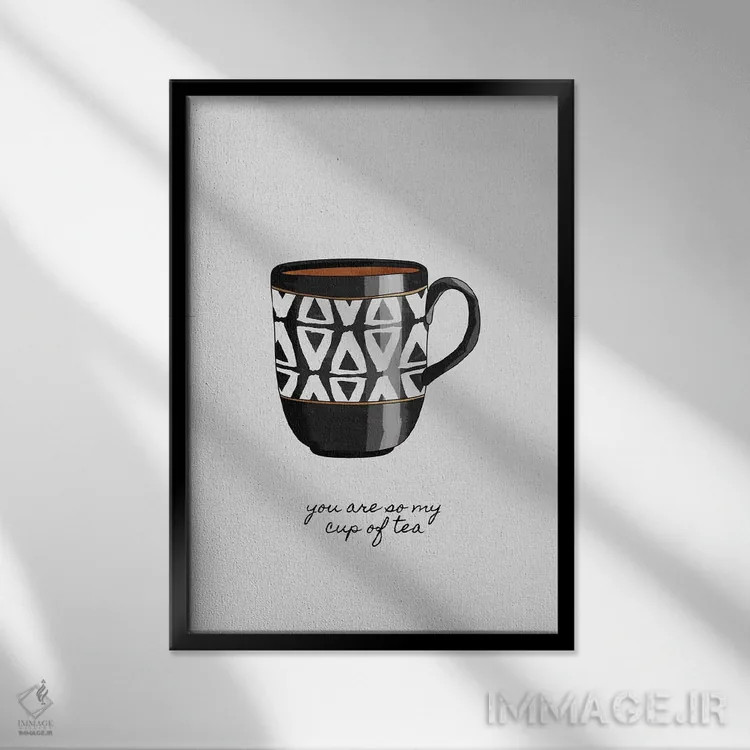 تابلو مینیمال کاملا سلیقه ام هستی اثر اورارا استودیو - نمای قابدار مشکی