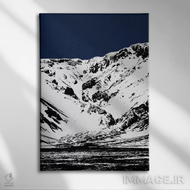 تابلو مدرن کوه آبی ۲ اثر اورارا استودیو - نمای روبهرو روی دیوار