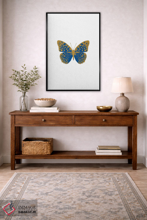 تابلو مدرن پروانه آبی اثر اورارا استودیو - D4B