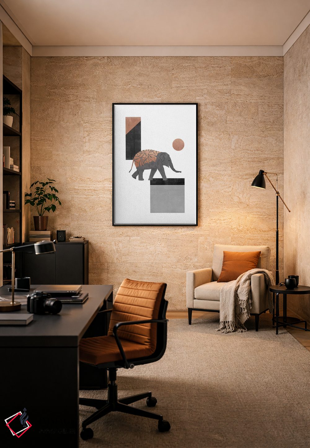 تابلو دکوراتیو فسیفه فیل ۱ اثر اورارا استودیو - D6B