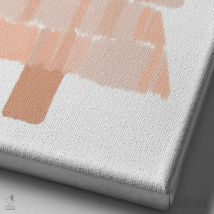 تابلو مینیمال نقاشی درخت کریسمس اثر اورارا استودیو - نمای نزدیک بافت بوم