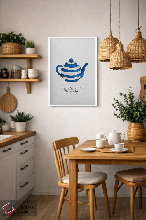 تابلو مینیمال جایی که چای هست، امید هم هست اثر اورارا استودیو - D1W