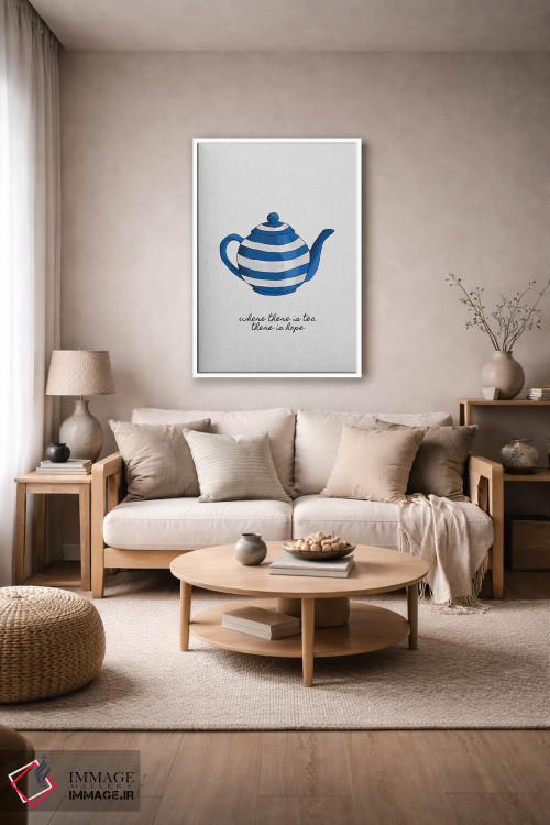تابلو مینیمال جایی که چای هست، امید هم هست اثر اورارا استودیو - D2W