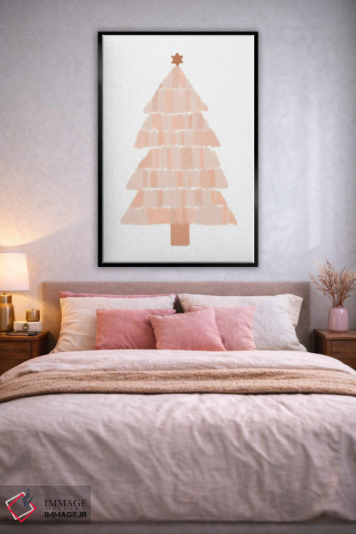 تابلو مینیمال نقاشی درخت کریسمس اثر اورارا استودیو - D3B