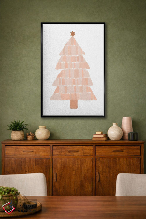 تابلو مینیمال نقاشی درخت کریسمس اثر اورارا استودیو - D2B