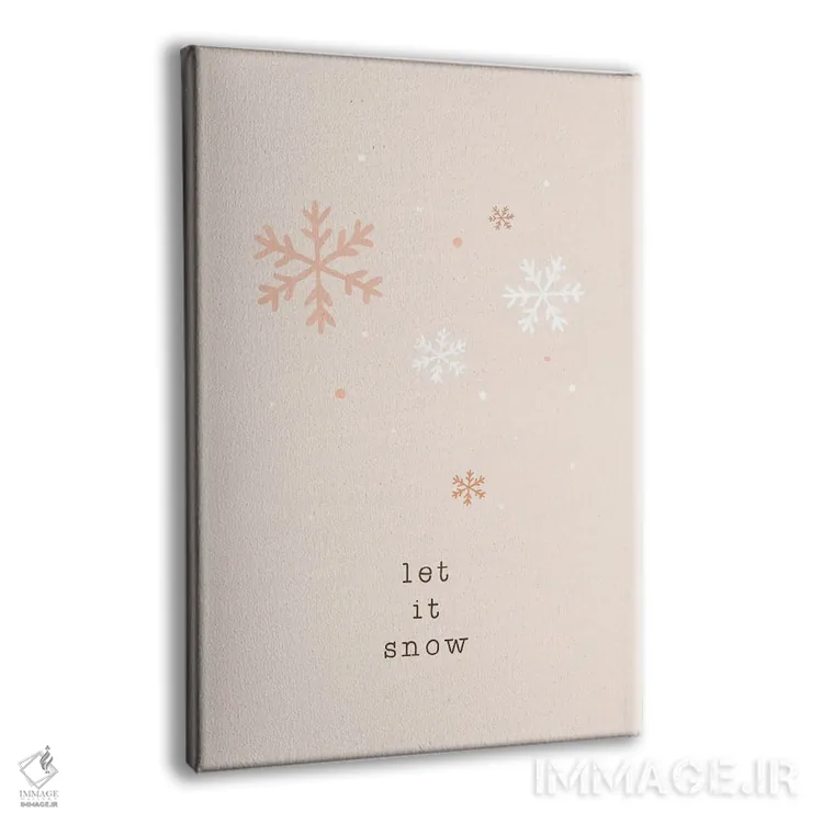 تابلو مینیمال بگذار برف ببارد اثر اورارا استودیو - نمای پرسپکتیو محصول