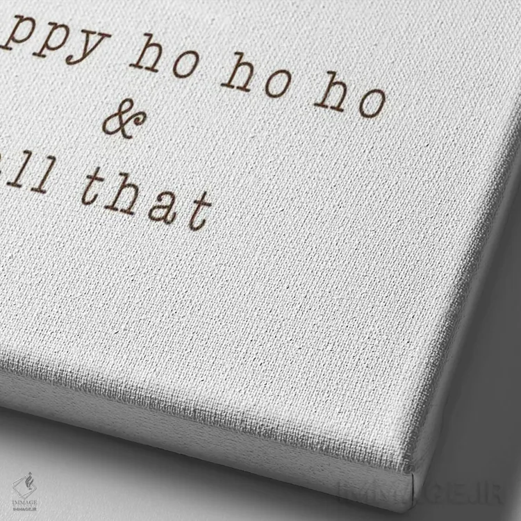 تابلو مینیمال خنده شاد بابانوئلی اثر اورارا استودیو - نمای نزدیک بافت بوم