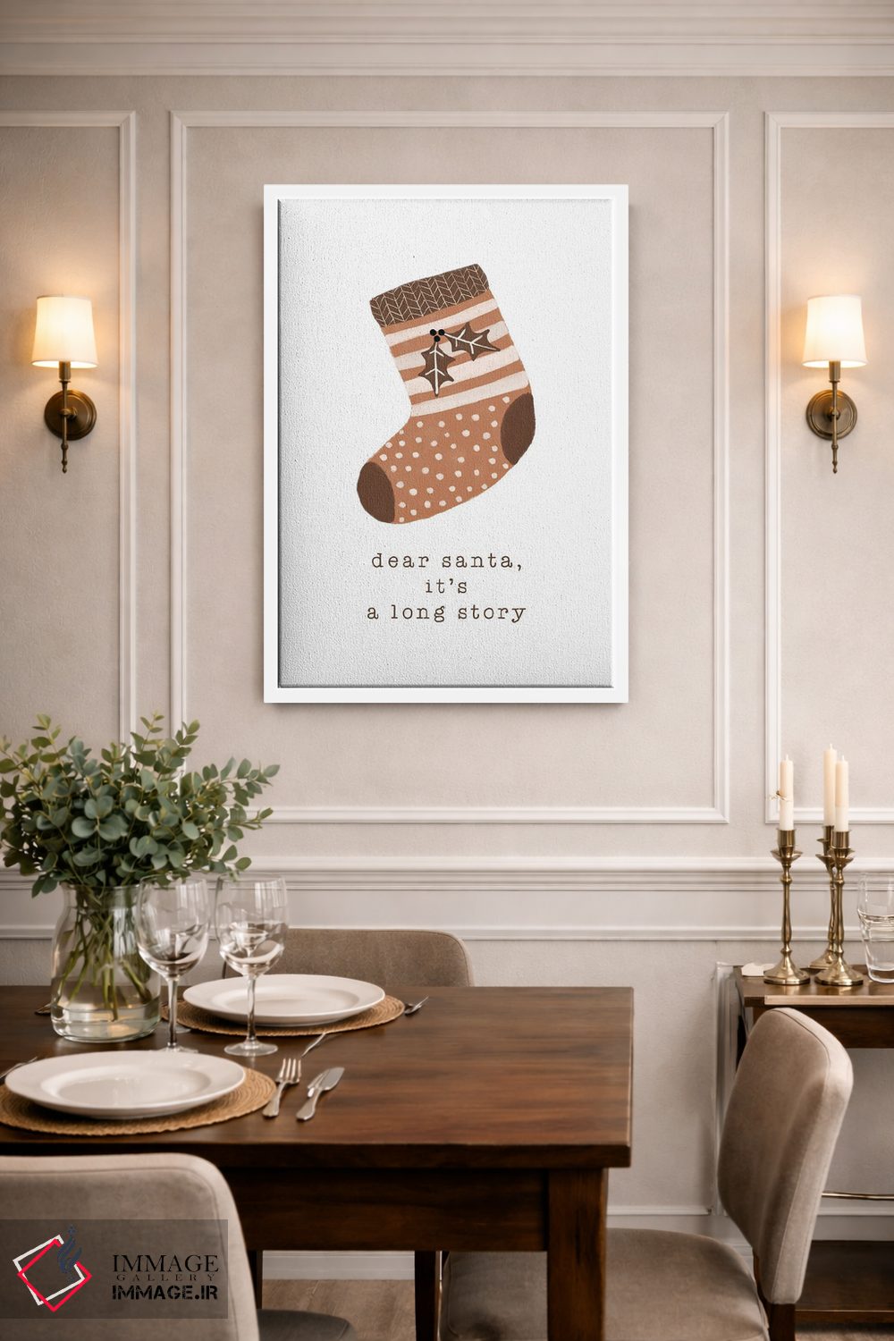 تابلو مینیمال بابانوئل عزیز، داستانش مفصله اثر اورارا استودیو - D1W