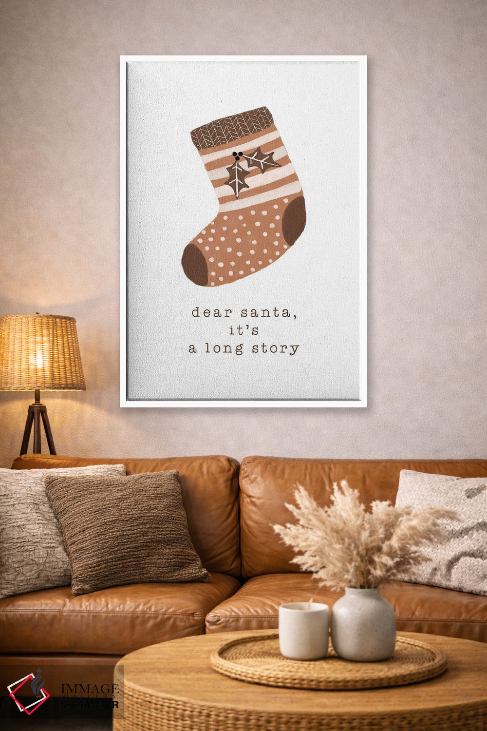 تابلو مینیمال بابانوئل عزیز، داستانش مفصله اثر اورارا استودیو - D4W