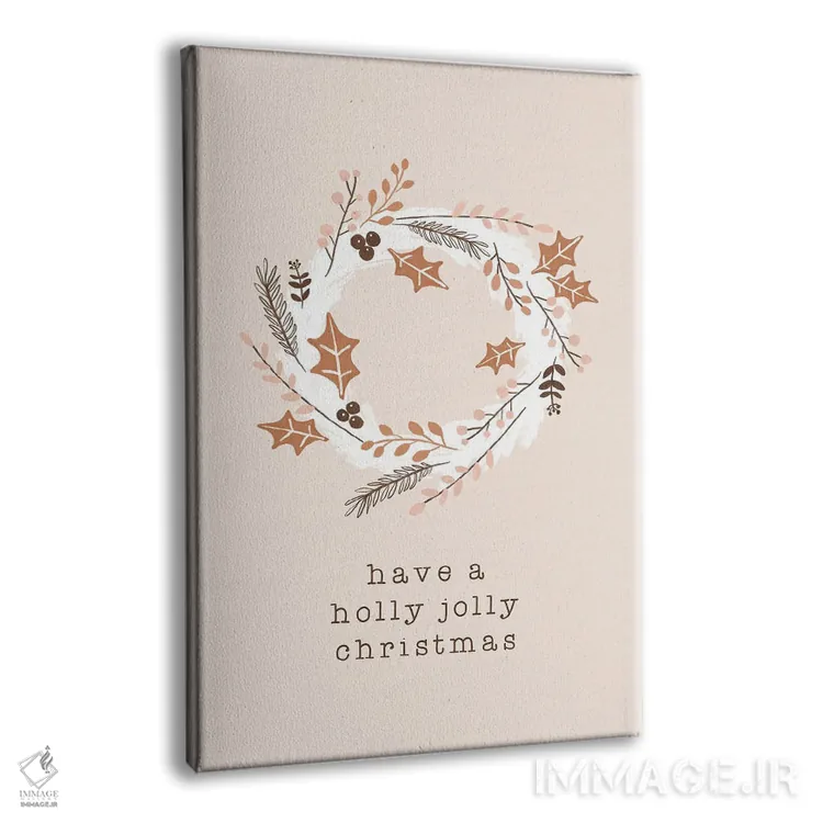 تابلو مینیمال کریسمسی شاد و پرهیاهو داشته باشید اثر اورارا استودیو - نمای پرسپکتیو محصول
