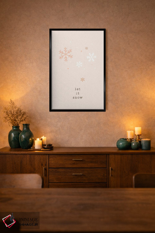 تابلو مینیمال بگذار برف ببارد اثر اورارا استودیو - D2B