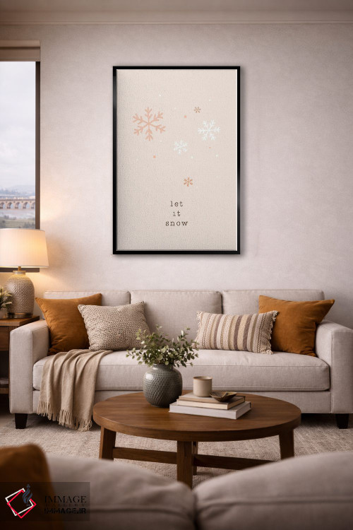 تابلو مینیمال بگذار برف ببارد اثر اورارا استودیو - D4B