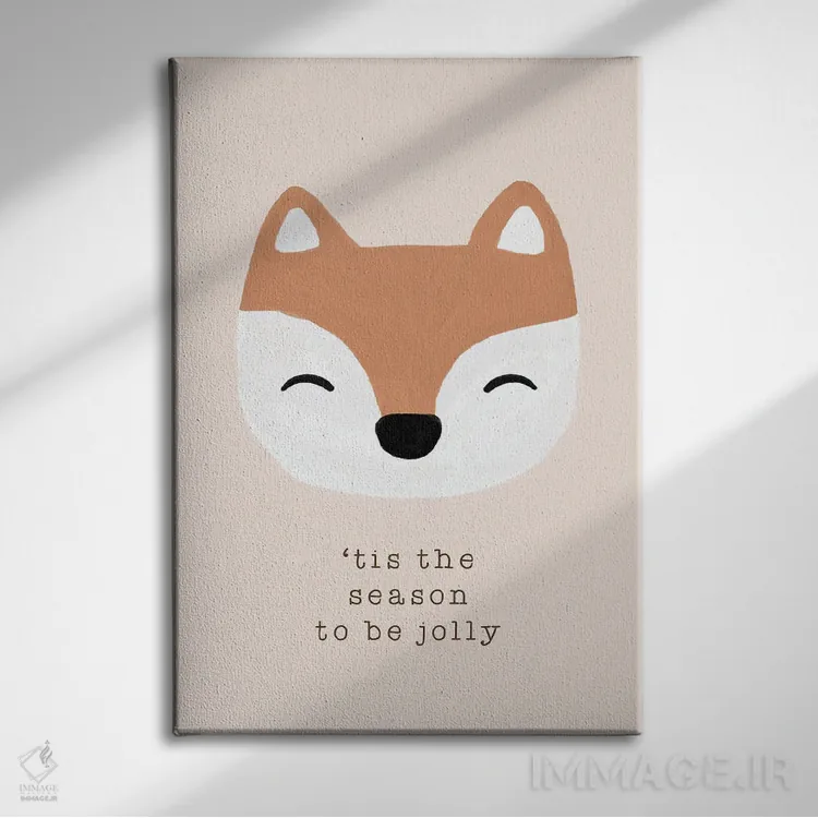 تابلو مینیمال فصل شادی و خوشی است اثر اورارا استودیو - نمای روبهرو روی دیوار