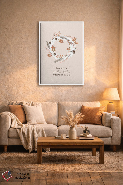 تابلو مینیمال کریسمسی شاد و پرهیاهو داشته باشید اثر اورارا استودیو - D4W