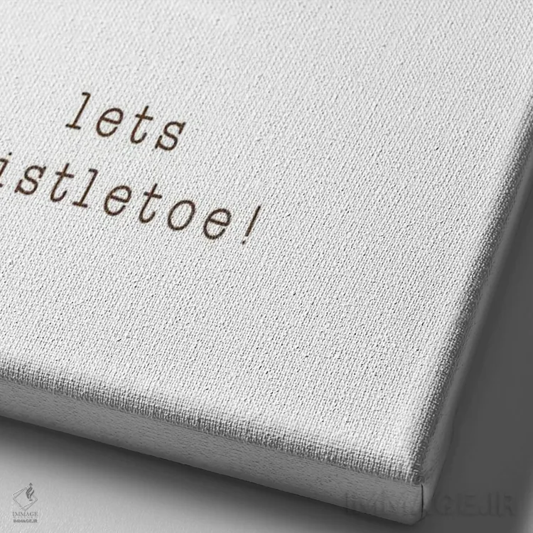 تابلو مینیمال بیایید زیر گیاه عشاق باشیم اثر اورارا استودیو - نمای نزدیک بافت بوم