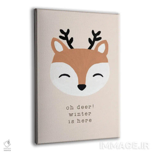 تابلو مینیمال ای آهو، زمستان آمده است اثر اورارا استودیو - نمای پرسپکتیو محصول