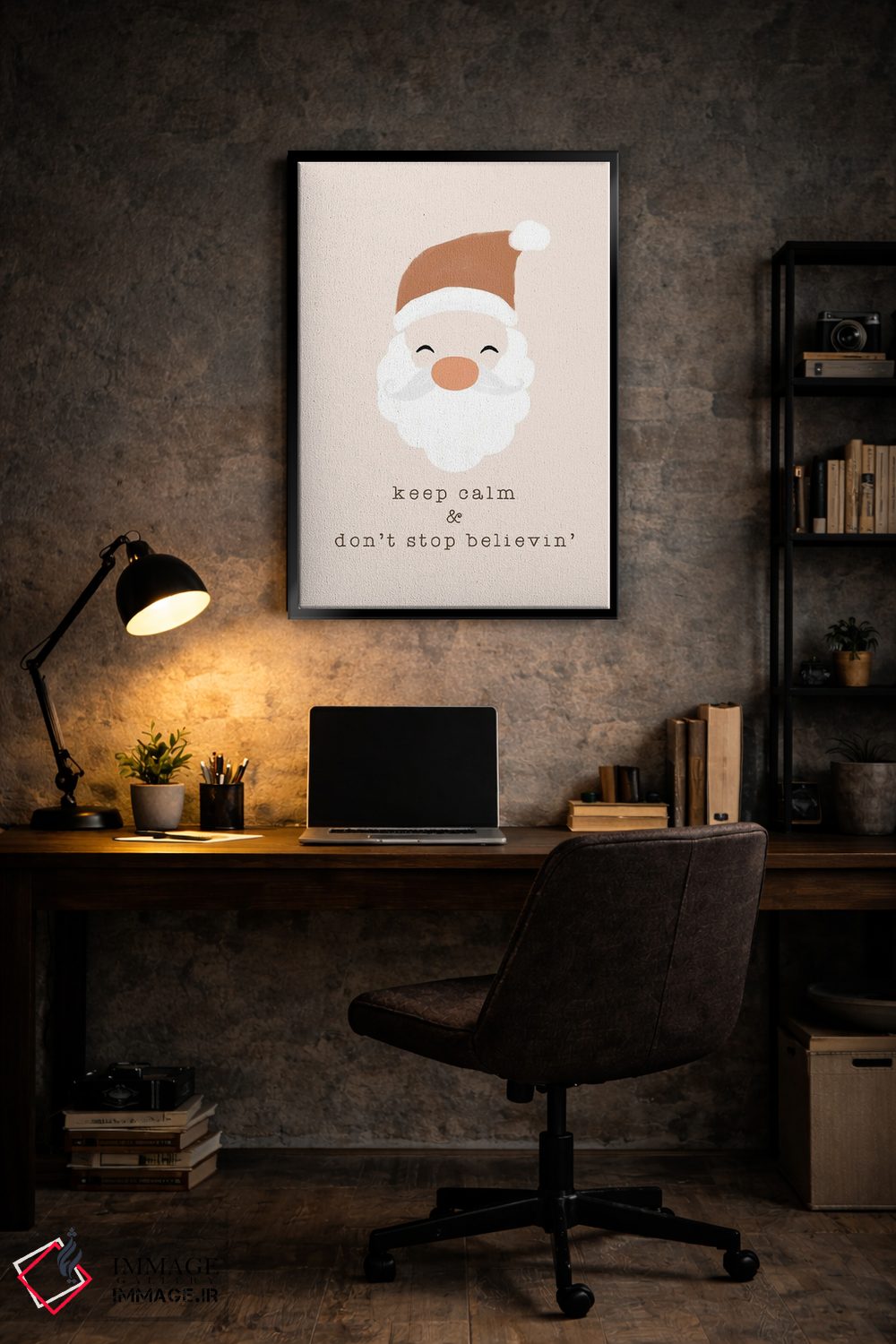 تابلو مینیمال آرام باش و ایمان را از دست نده اثر اورارا استودیو - D6B