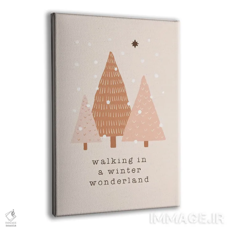 تابلو مینیمال پیاده روی در سرزمین عجایب زمستانی اثر اورارا استودیو - نمای پرسپکتیو محصول
