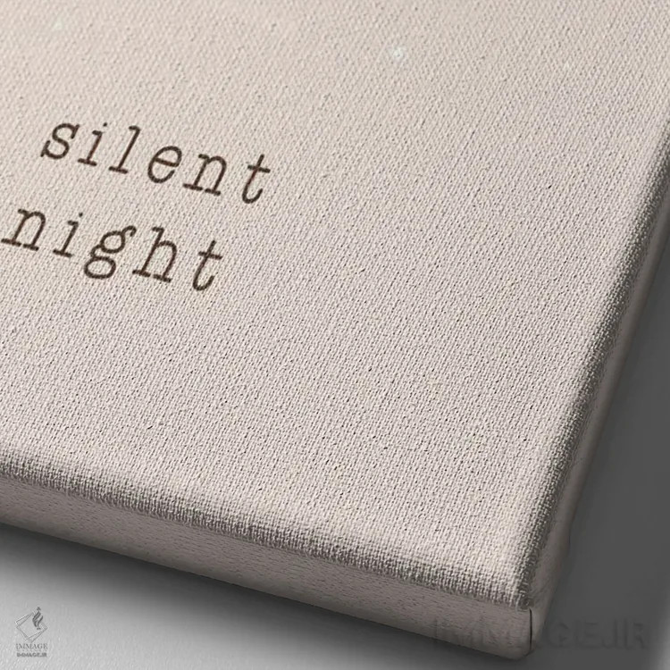 تابلو مینیمال شب ساکت اثر اورارا استودیو - نمای نزدیک بافت بوم