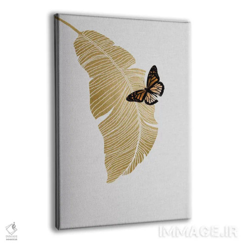 تابلو مدرن پروانه و نخل اثر اورارا استودیو - نمای پرسپکتیو محصول